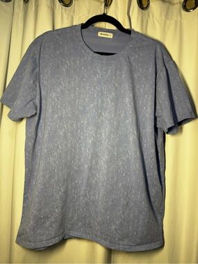 Blue Mineral-Wash Short Sleeve Crewneck Tee